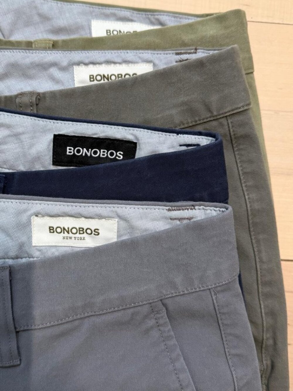 Bonobos Bundle - The Chino 2.0 Slim in Graphite, Navy, Congos, and Dusky Green